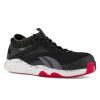 Footwear Reebok Athletic | Reebok Works Men'S Hiit Tr Work Esd Composite Toe Athletic Work Shoe Black / Red