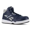 Footwear Reebok Non-Slip Shoes | Reebok Works Men'S Bb4500 Work Esd Composite Toe Athletic Hi Top Work Sneaker Navy / Gray