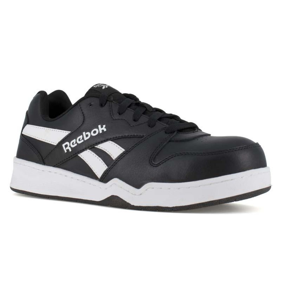 Footwear Reebok Non-Slip Shoes | Reebok Works Men'S Bb4500 Work Composite Toe Athletic Work Sneaker Black / White