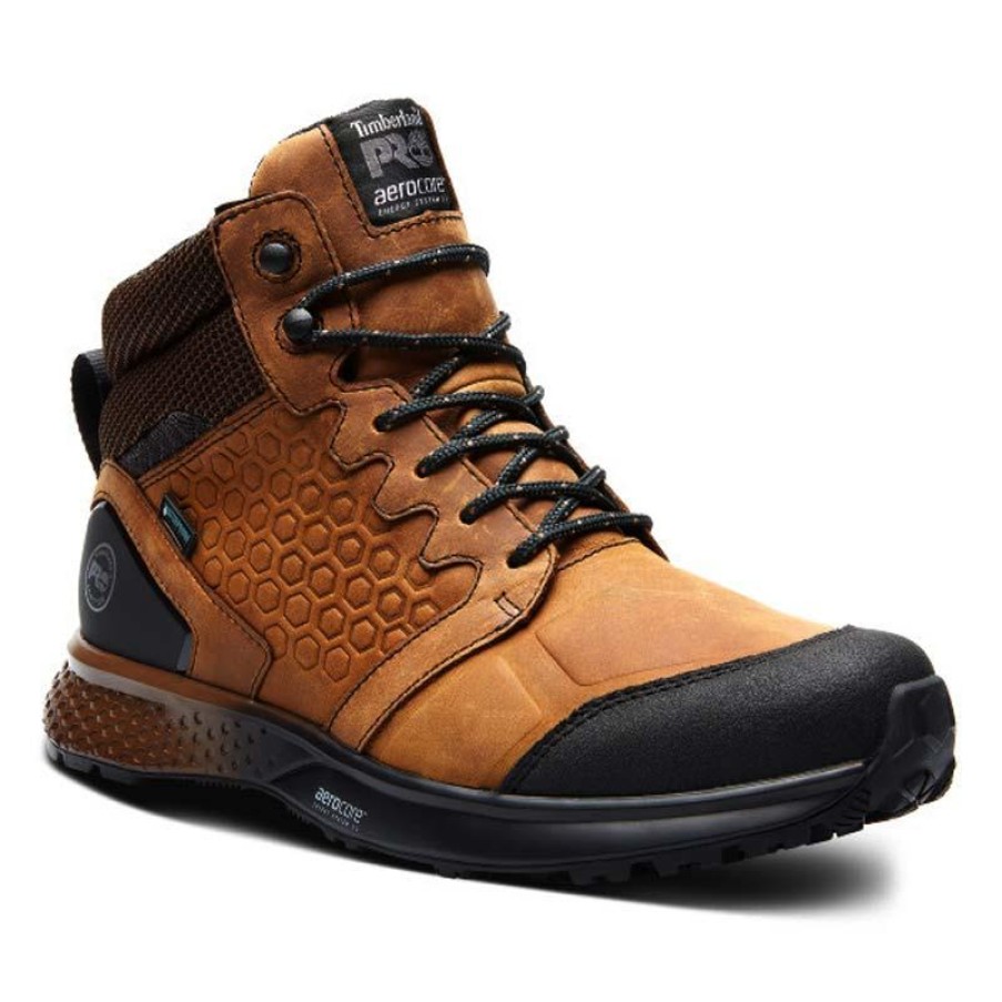 Footwear Timberland Pro Non-Slip Boots | Timberland Pro Men'S Reaxion Waterproof Hiker Brown / Brown