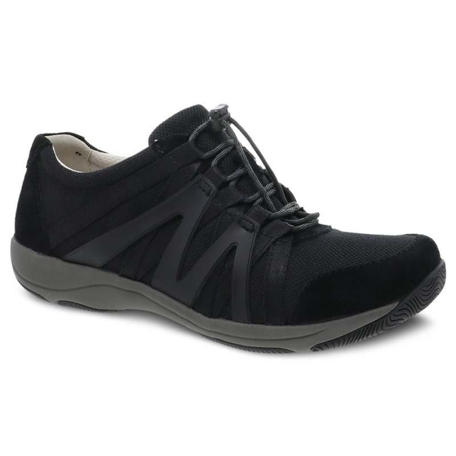 Footwear Dansko Healthcare Athletic | Dansko Women'S Henriette Athletic Oxford Black/Black Suede