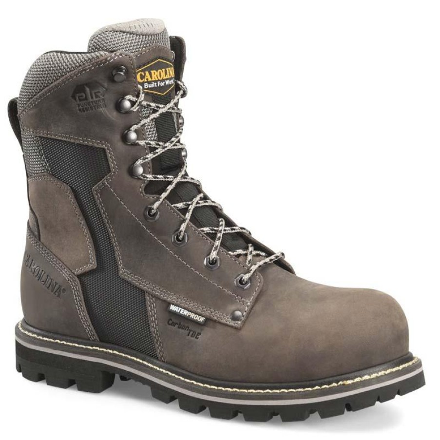 Footwear Carolina Non-Steel Safety Toe | Carolina Men'S 8" I-Beam Waterproof Composite Toe Work Boot Grey