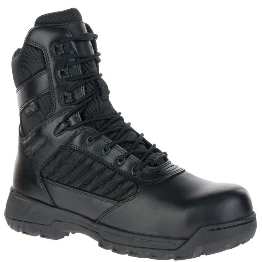 Footwear Bates Non-Slip Boots | Bates Men'S Tall Tactical Sport 2 Dryguard Waterproof Composite Toe Boot Black