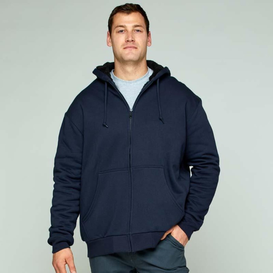 Outerwear Originals by WorkNGear Hoodies | Originals By Work 'N Gear Men'S Rain Resistant Sherpa Lined Zip Up Hoodie