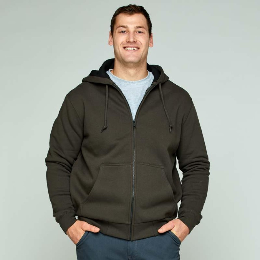 Outerwear Originals by WorkNGear Hoodies | Originals By Work 'N Gear Men'S Rain Resistant Thermal Lined Zip Up Hoodie