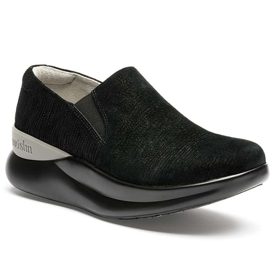 Footwear Moshn by KLOGS Non-Slip Healthcare | Moshn By Klogs Women'S Verve Twin Gore Slip On Black Warrior Suede