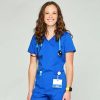 Healthcare Scrubology Core Scrub Tops | Scrubology Core Women'S Mock Wrap Scrub Top