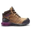 Footwear Timberland Pro Non-Steel Safety Toe | Timberland Pro Women'S Reaxion Waterproof Composite Toe Brown Work Hiker Brown/Purple