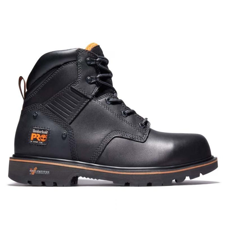 Footwear Timberland Pro Non-Slip Boots | Timberland Pro Men'S 6" Ballast Composite Toe Work Boot Black