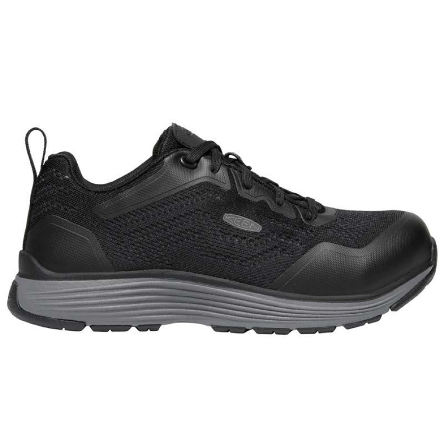 Footwear KEEN Utility Non-Slip Shoes | Keen Utility Women'S Sparta Ii Aluminum Toe Athletic Work Oxford Steel Gray / Black