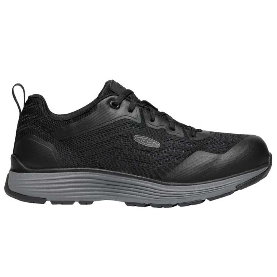 Footwear KEEN Utility Non-Slip Shoes | Keen Utility Men'S Sparta Ii Esd Soft Toe Athletic Work Oxford Steel Gray / Black