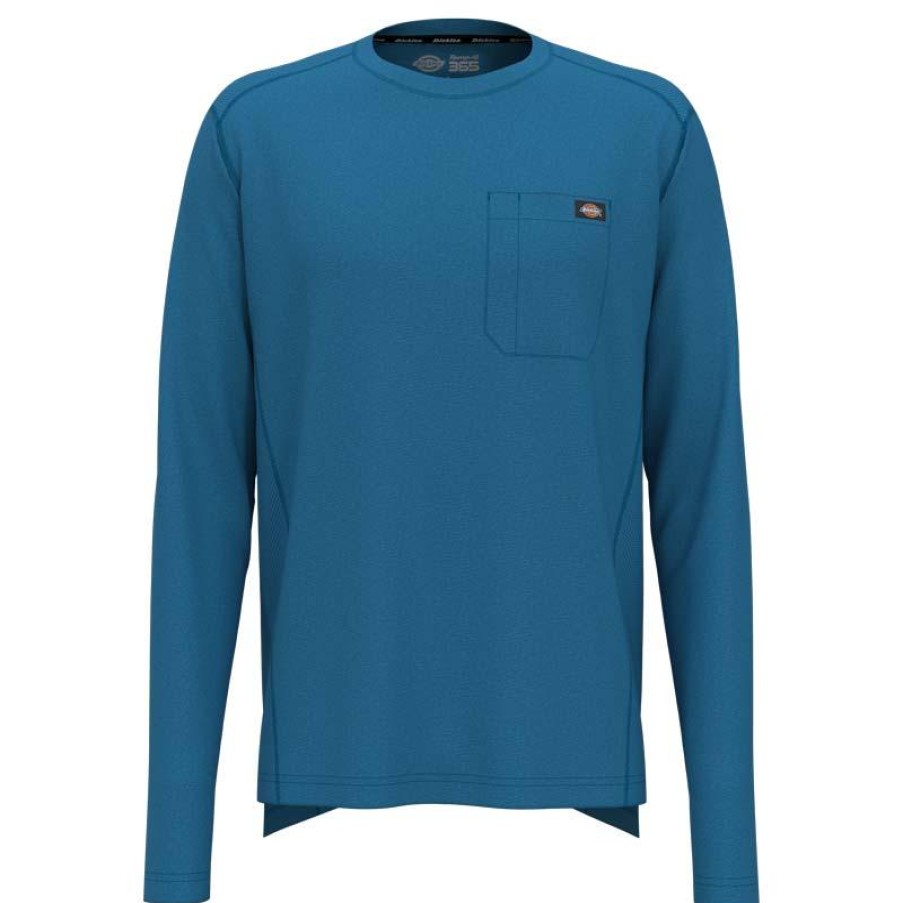 Workwear Dickies T-Shirts | Dickies Men'S Temp-Iq 365 Long Sleeve Pocketed Tee