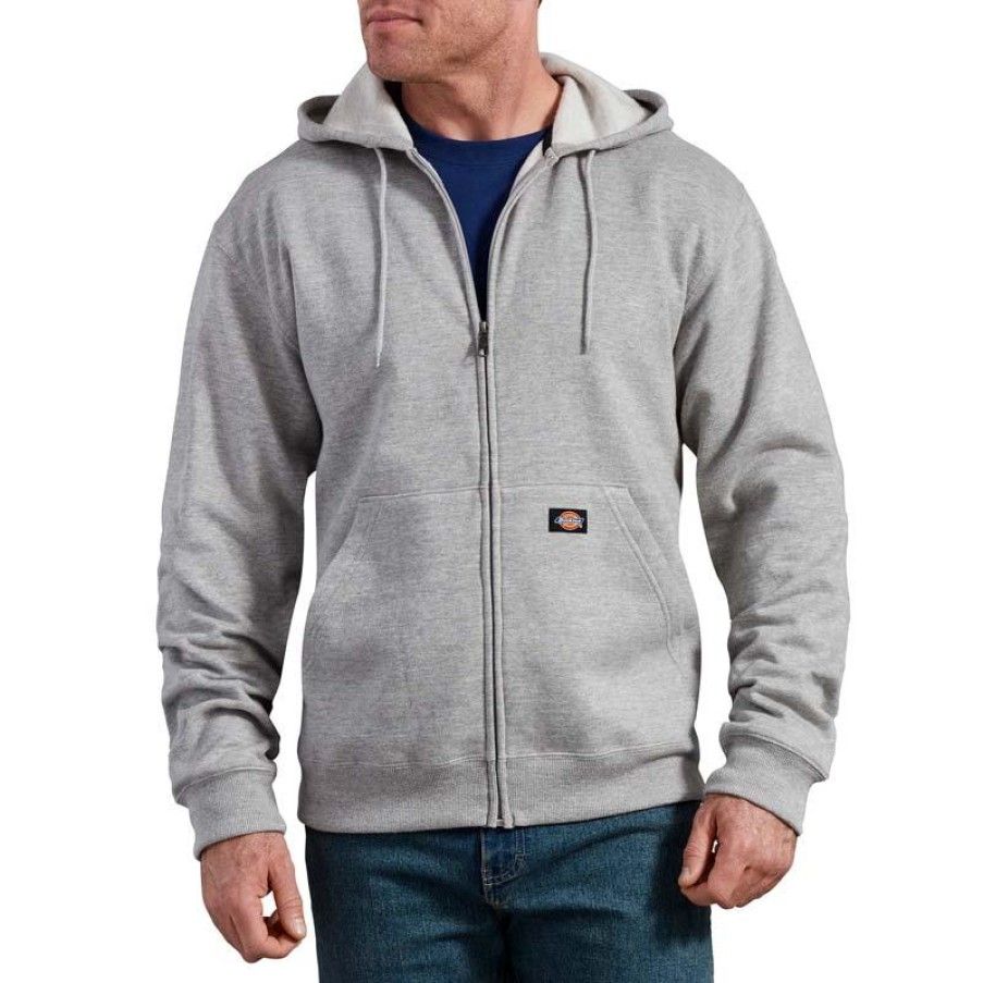 Outerwear Dickies Hoodies | Dickies Men'S Midweight Full Zip Fleece Hoodie