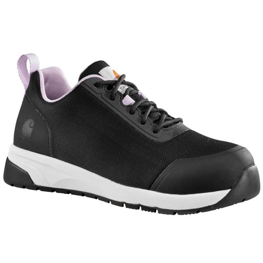 Footwear Carhartt Non-Slip Shoes | Carhartt Women'S Force Esd Athletic Black Work Shoe Black/Amethyst