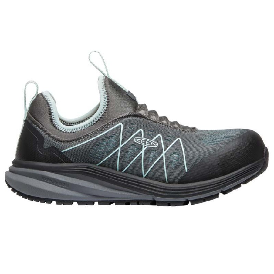 Footwear KEEN Utility Non-Slip Shoes | Keen Utility Women'S Vista Energy Shift Carbon-Fiber Toe Athletic Work Shoe Steel Grey/Blue Glass