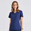 Healthcare Grey's Anatomy Scrub Tops | Grey'S Anatomy +Spandex Stretch Women'S Capri Tuck-In Scrub Top