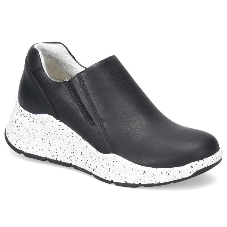 Footwear Align By NurseMates Non-Slip Healthcare | Align By Nursemates Women'S Luna Leather Slip On Black