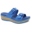 Footwear Dansko Slip-Ons | Dansko Women'S Kandi Slip On Sandal Blue Molded