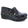 Footwear Dansko Non-Slip Healthcare | Dansko Women'S Xp 2.0 Floating Hearts Print Patent Leather Clog Floating Hearts Patent