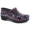 Footwear Dansko Clogs | Dansko Women'S Lt Pro Ditsy Floral Print Patent Leather Clog Ditsy Floral Patent