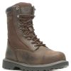 Footwear Wolverine Non-Slip Boots | Wolverine Men'S 8" Floorhand Waterproof Insulated Steel Toe Work Boot Dark Brown