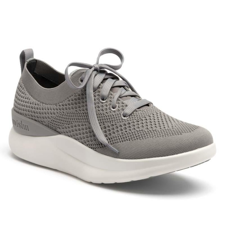 Footwear Moshn by KLOGS Non-Slip Healthcare | Moshn By Klogs Women'S Leap Knit Athletic Oxford Ash