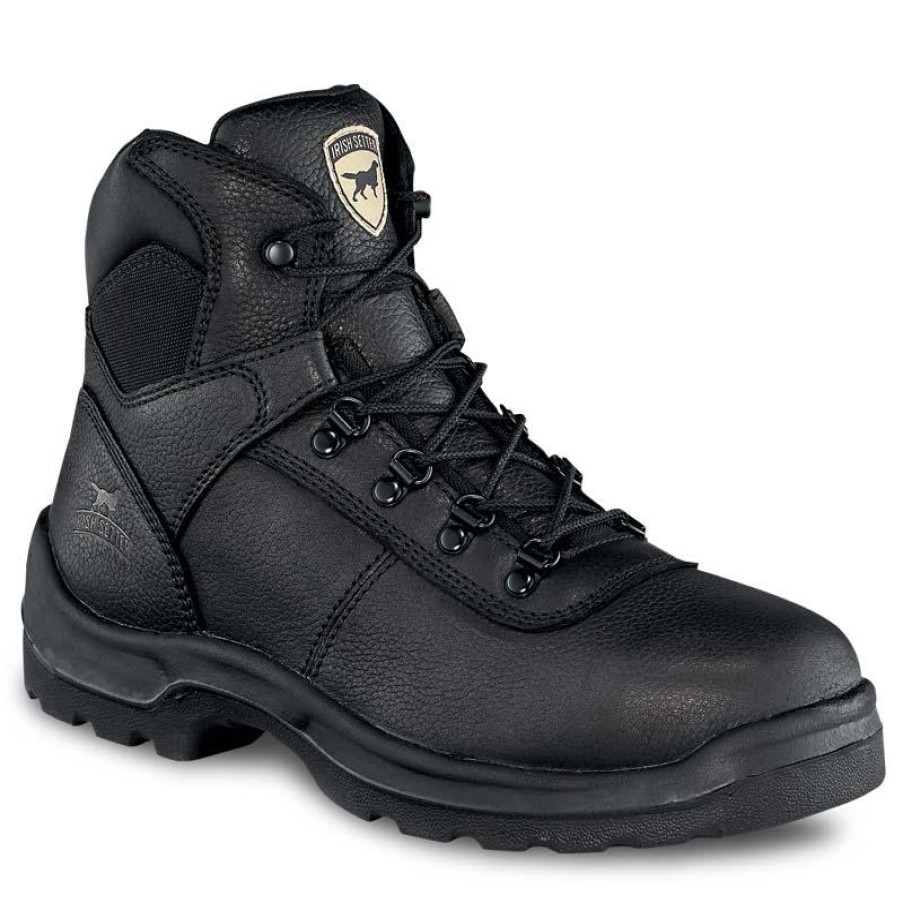 Footwear Irish Setter Steel Toe | Irish Setter Men'S 6" Ely Steel Toe Work Boot Black