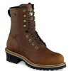 Footwear Irish Setter Logger | Irish Setter Men'S 8" Mesabi Steel Toe Waterproof Logger Boot Brown