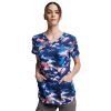 Healthcare Dickies Dynamix Scrub Tops | Dickies Dynamix Women'S Print Scrub Top Camo In Line