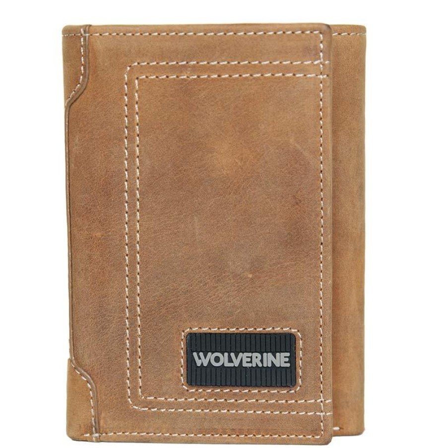 Accessories Wolverine Wallets | Wolverine Men'S Rugged Trifold Wallet