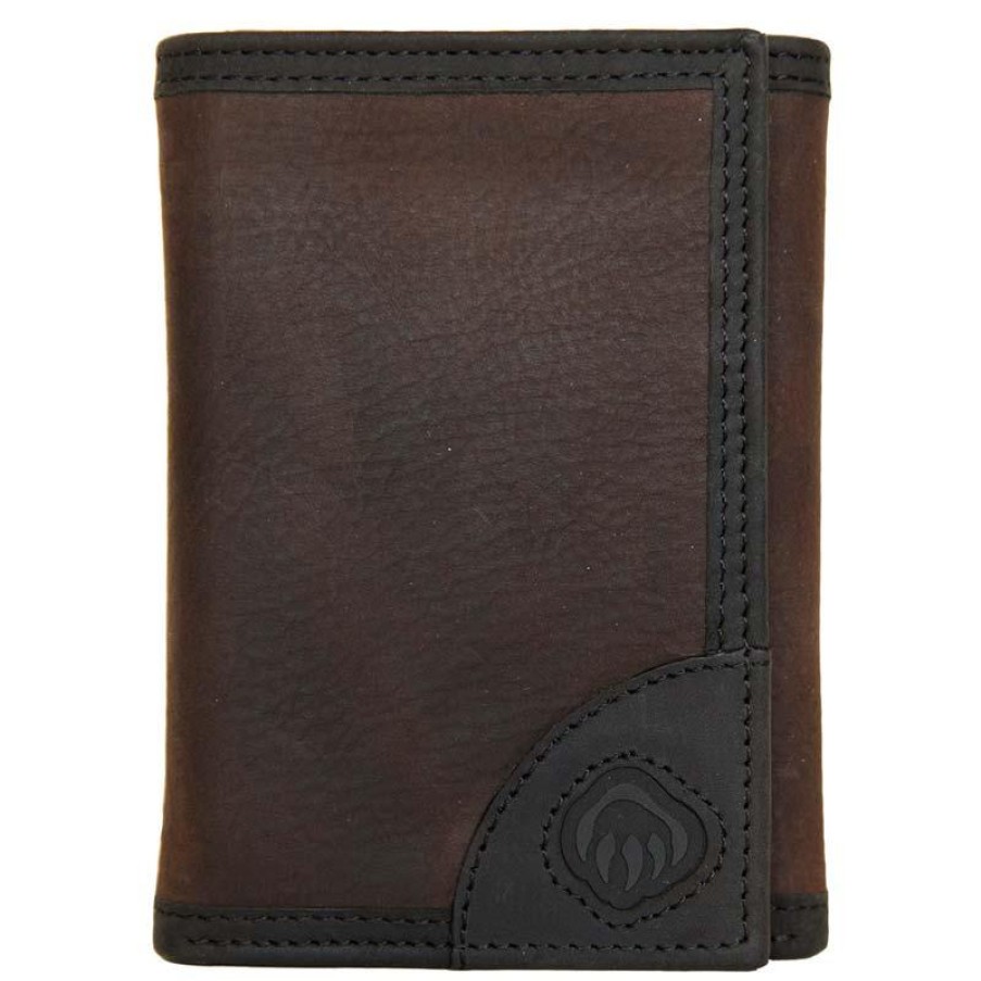 Accessories Wolverine Wallets | Wolverine Men'S I-90 Durashocks Trifold Wallet Black / Brown