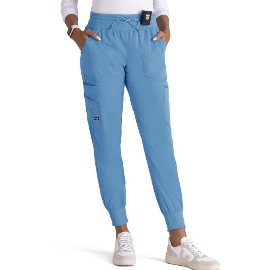 Healthcare Grey's Anatomy Scrub Pants | Grey'S Anatomy + Spandex Stretch Women'S Carly Cargo Jogger Scrub Pant