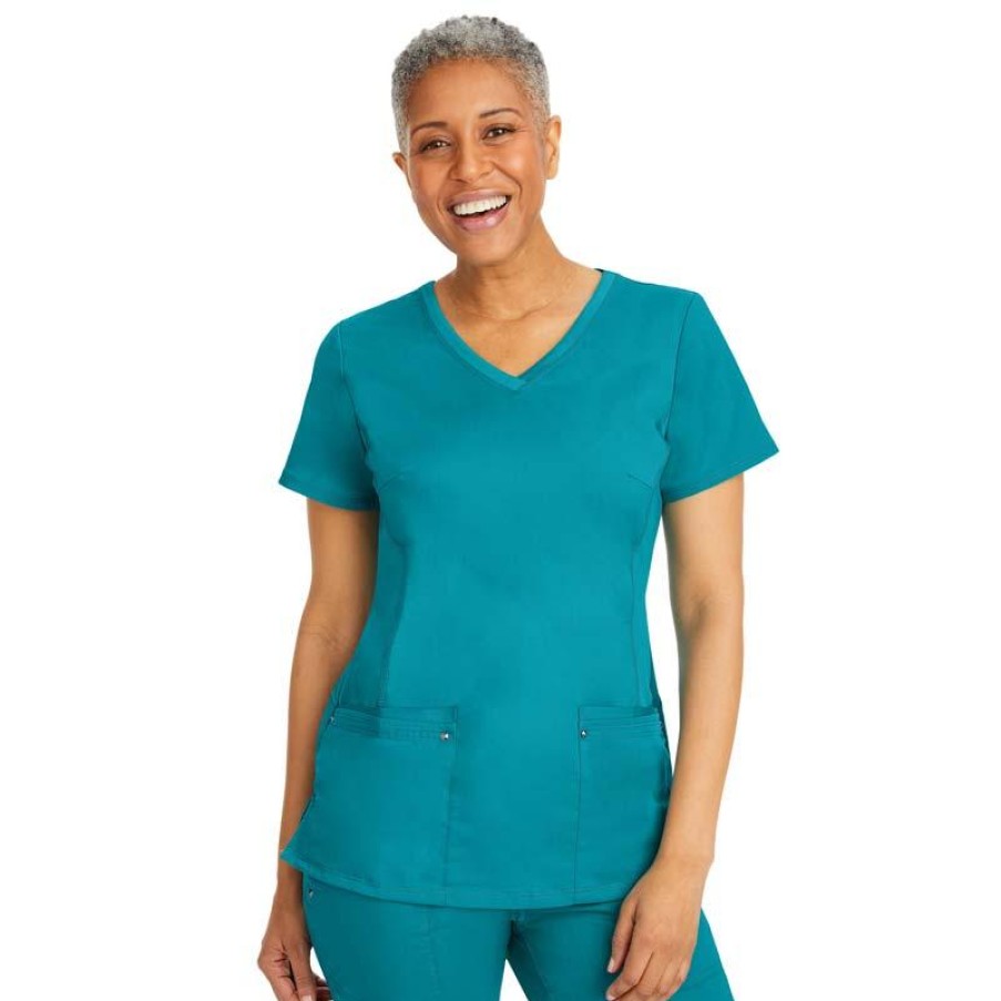 Healthcare Healing Hands Scrub Tops | Purple Label By Healing Hands Women'S Juliet V-Neck Scrub Top