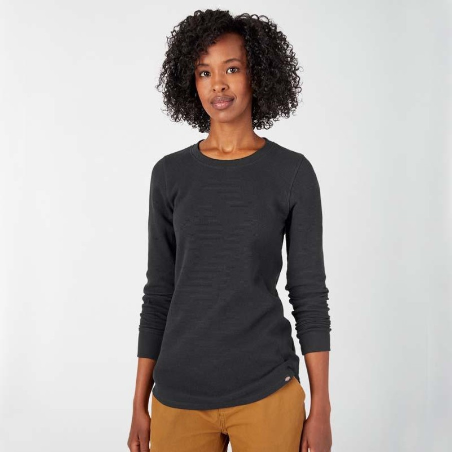 Workwear Dickies T-Shirts | Dickies Women'S Long Sleeve Thermal Shirt