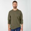 Workwear Dickies T-Shirts | Dickies Men'S Long Sleeve Heathered Heavyweight Pocket Tee