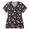 Healthcare Zoe & Chloe Scrub Tops | Zoe+Chloe Women'S Print Scrub Top Kibble Dribble