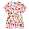 Healthcare Zoe & Chloe Scrub Tops | Zoe+Chloe Women'S Print Scrub Top Flamingo Stop