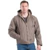 Outerwear Berne Jackets | Berne Men'S Heartland Sherpa Lined Wash Duck Hooded Jacket