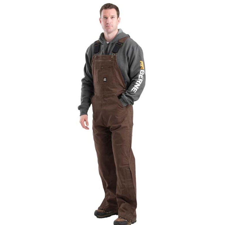 Outerwear Berne Bib Overalls | Berne Men'S Heartland Unlined Washed Duck Bib Overall