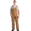 Outerwear Berne Bib Overalls | Berne Men'S Vintage Unlined Washed Duck Bib Overall Brown Duck