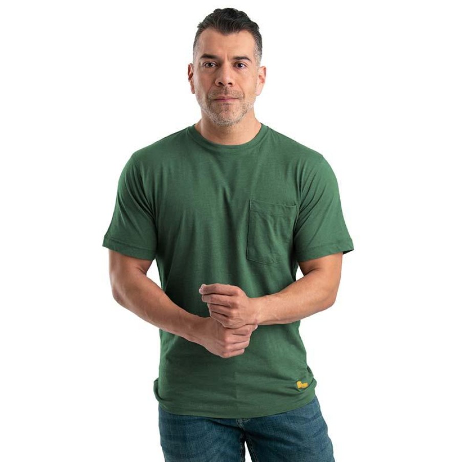 Workwear Berne T-Shirts | Berne Men'S Short Sleeve Performance Pocket Tee