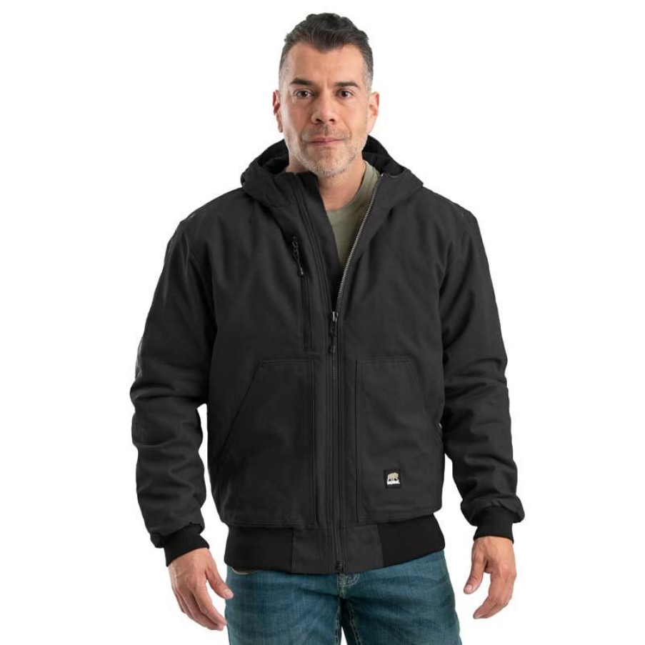 Outerwear Berne Jackets | Berne Men'S Highland Heavyweight Insulated Hooded Duck Active Jacket