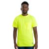 Workwear Berne Hi-Visibility Shirts | Berne Men'S Enhanced Vis Short Sleeve Pocket Mesh Tee Yellow