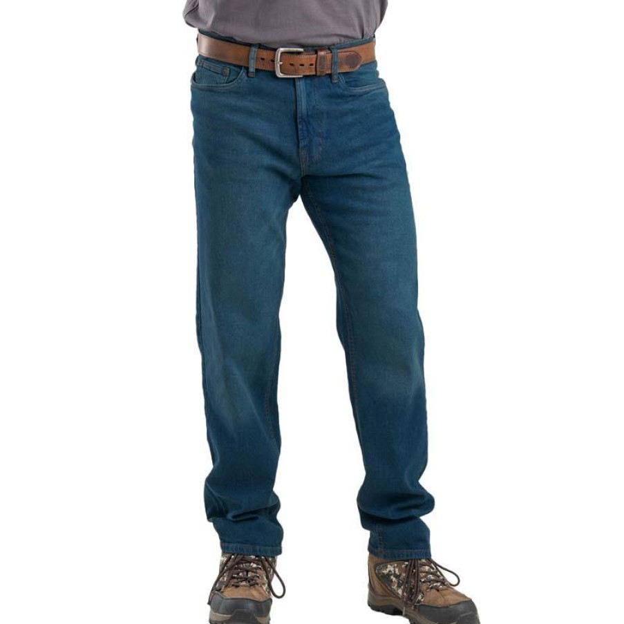 Workwear Berne Jeans | Berne Men'S Heartland Flex Relaxed Fit 5-Pocket Jean