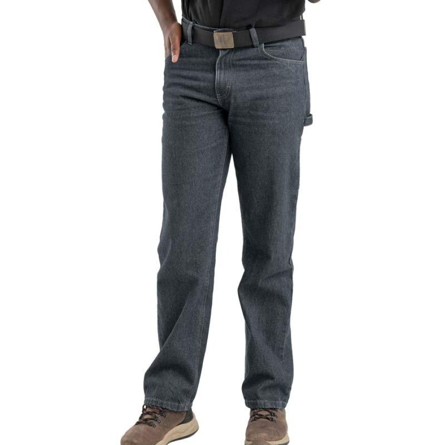 Workwear Berne Jeans | Berne Men'S Heartland Flex Relaxed Fit Carpenter Jean