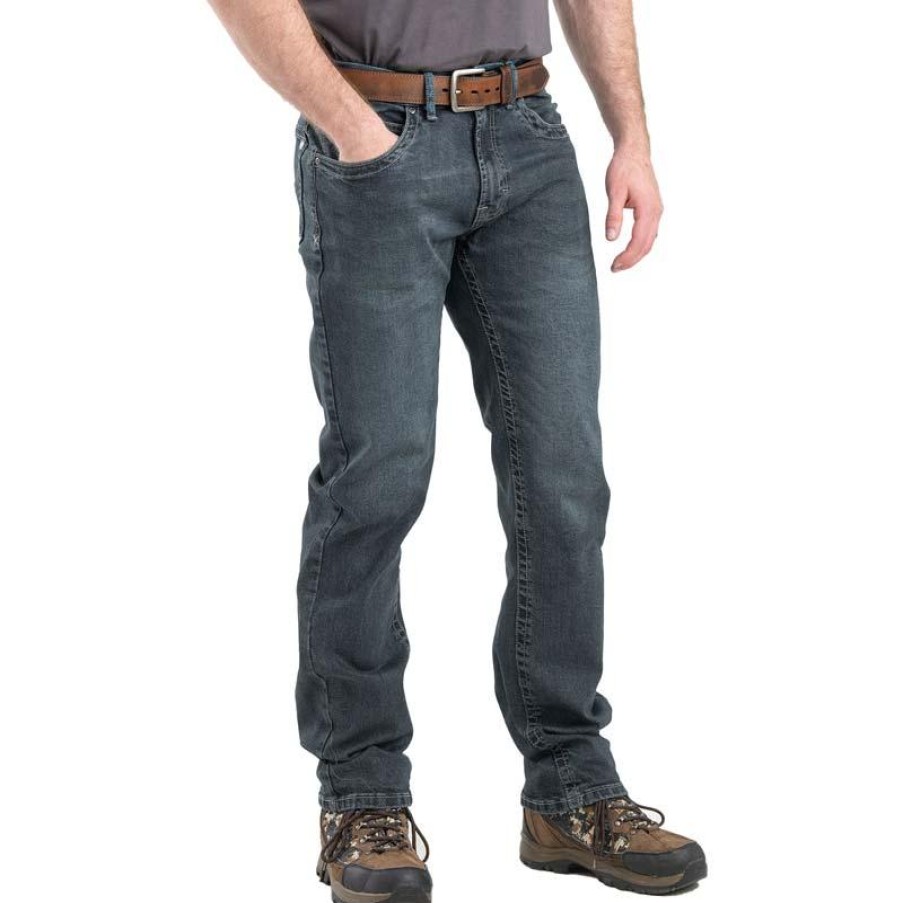 Workwear Berne Jeans | Berne Men'S Highland Flex Relaxed Fit 5-Pocket Jean