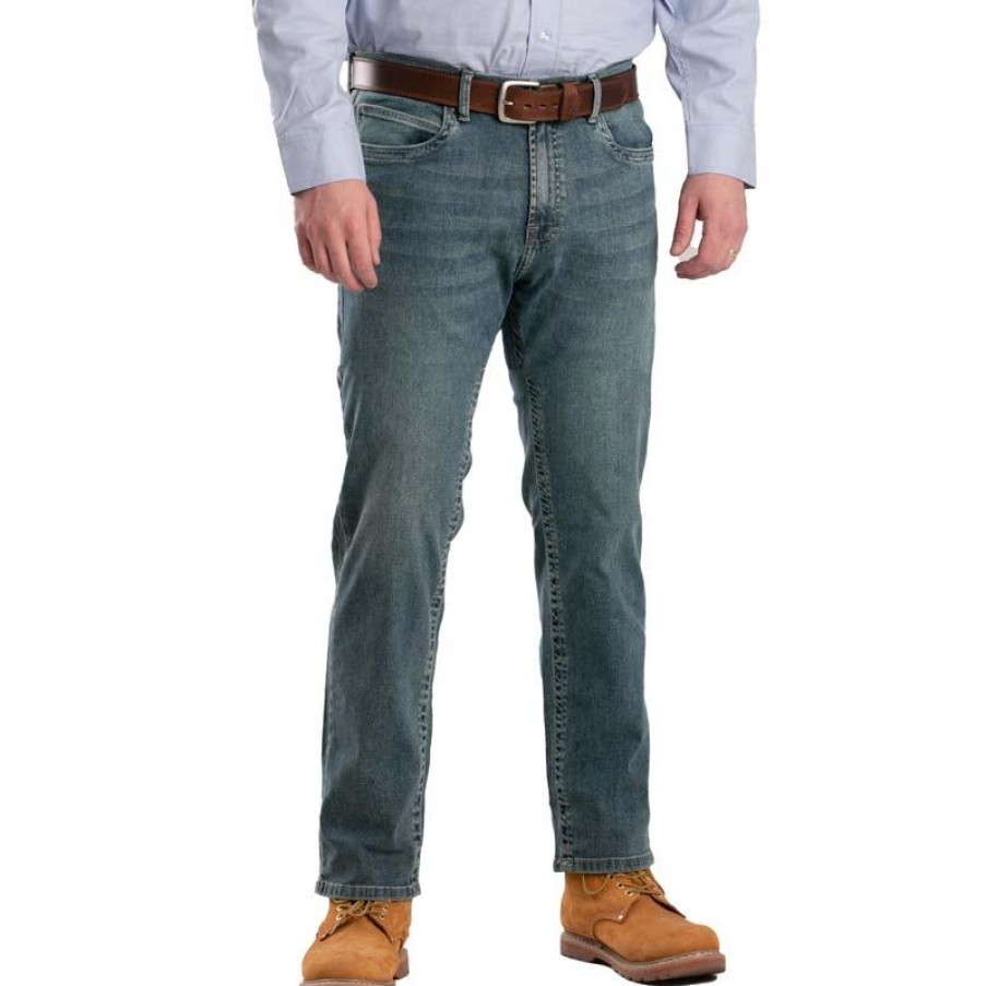 Workwear Berne Jeans | Berne Men'S Highland Flex Regular Fit 5-Pocket Jean