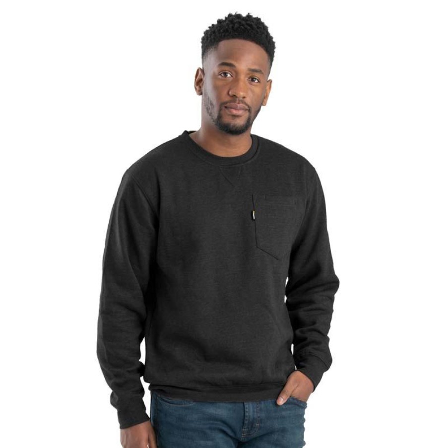 Outerwear Berne Sweatshirts | Berne Men'S Heritage Crewneck Pocket Sweatshirt