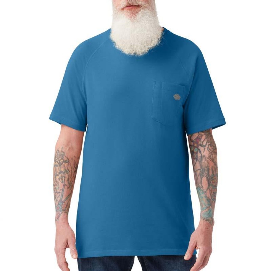 Workwear Dickies T-Shirts | Dickies Men'S Cooling Short Sleeve Pocket T-Shirt