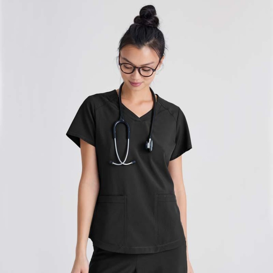 Healthcare Grey's Anatomy Evolve Scrub Tops | Grey'S Anatomy Evolve Women'S Rhythm Scrub Top